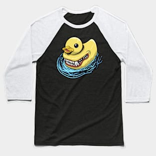 Demon Fire Duck Humorous and Moody Baseball T-Shirt